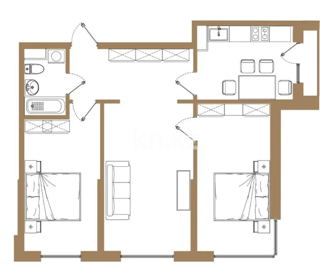 Продажа 3-комнатной квартиры, 74 м², ул. Байге, дом  12а/1 - Продажа и аренда недвижимости в Алматы фото 1 из 1