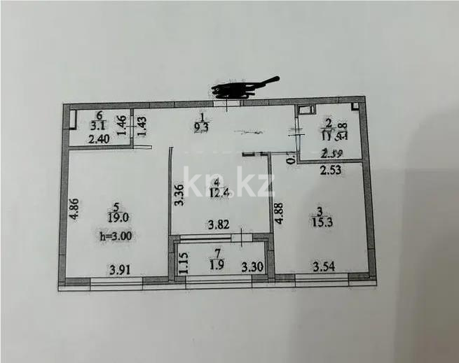 Продажа 2-комнатной квартиры, 65.8 м² - Продажа двухкомнатных квартир от собственников в Астане - страница 3 фото 6 из 6