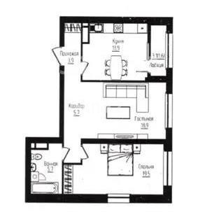 Продажа 2-комнатной квартиры, 69.2 м² в Алматы