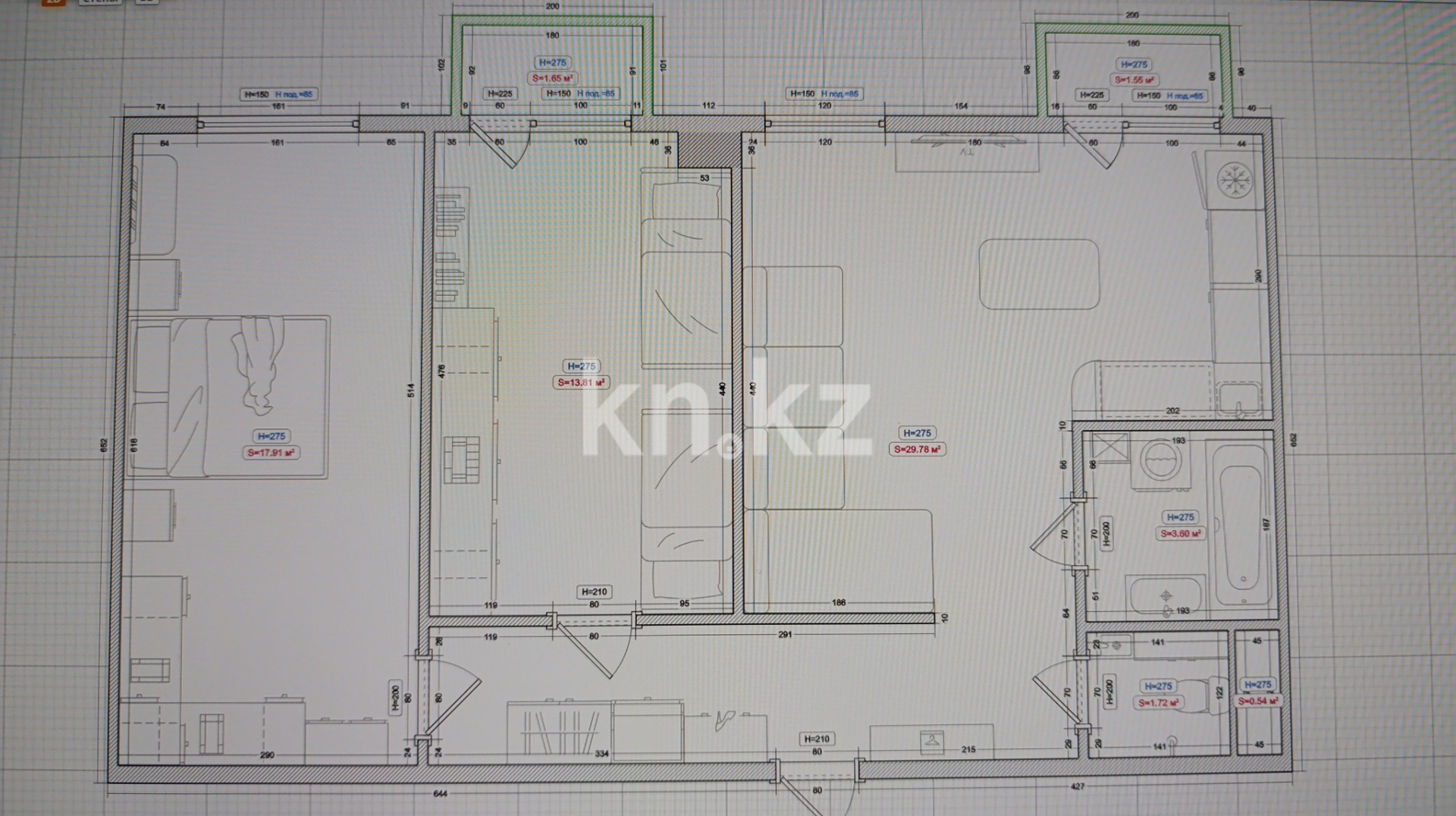 Продажа 2-комнатной квартиры, 68 м², пр. Республики, дом  1/4 - Продажа  двухкомнатных квартир в Караганде фото 25 из 25