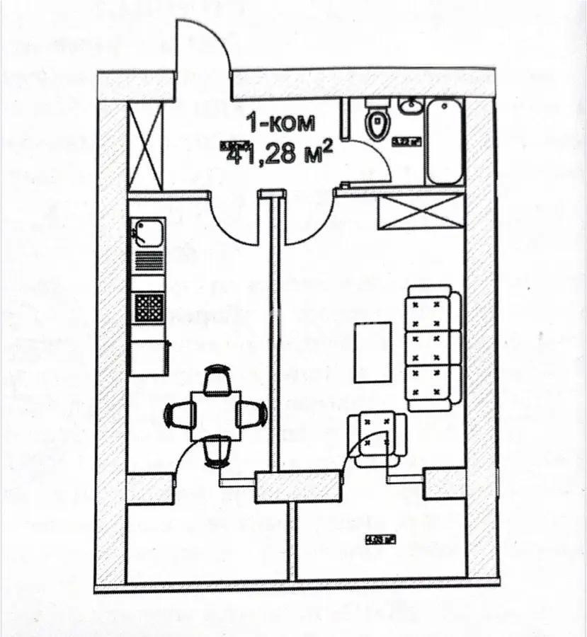 Продажа 1-комнатной квартиры, 41.28 м² - Продажа однокомнатных квартир от собственников в Астане - страница 3 фото 1 из 1