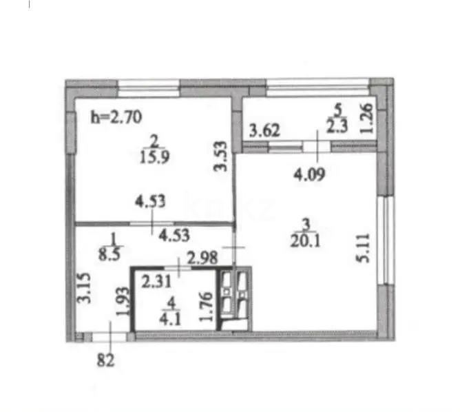 Продажа 2-комнатной квартиры, 51 м², ул. Туркестан, дом  4б стр - Продажа  двухкомнатных квартир в Астане без посредников фото 5 из 5