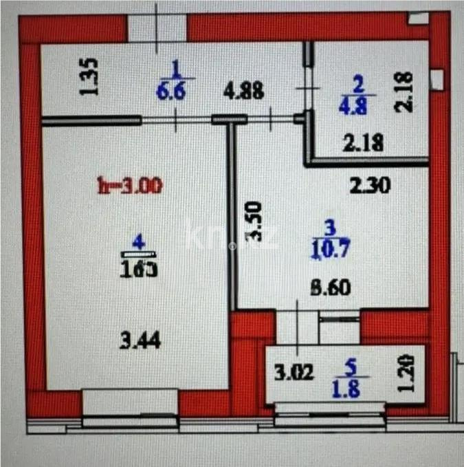 Продажа 1-комнатной квартиры, 41.2 м² в Астане - фото 2