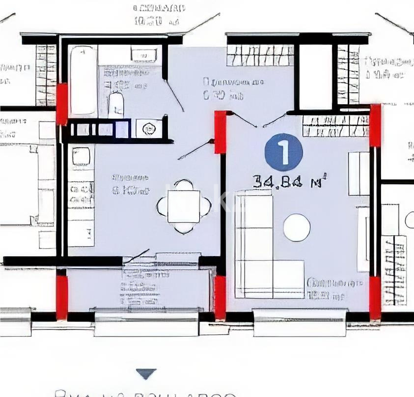 Продажа 2-комнатной квартиры, 34.84 м² в Астане - фото 6