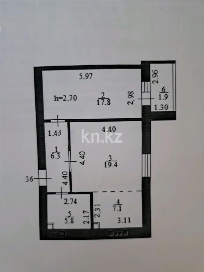Продажа 1-комнатной квартиры, 58 м² - Продажа квартир в р-не Сарыарка Астаны - страница 3 фото 1 из 1