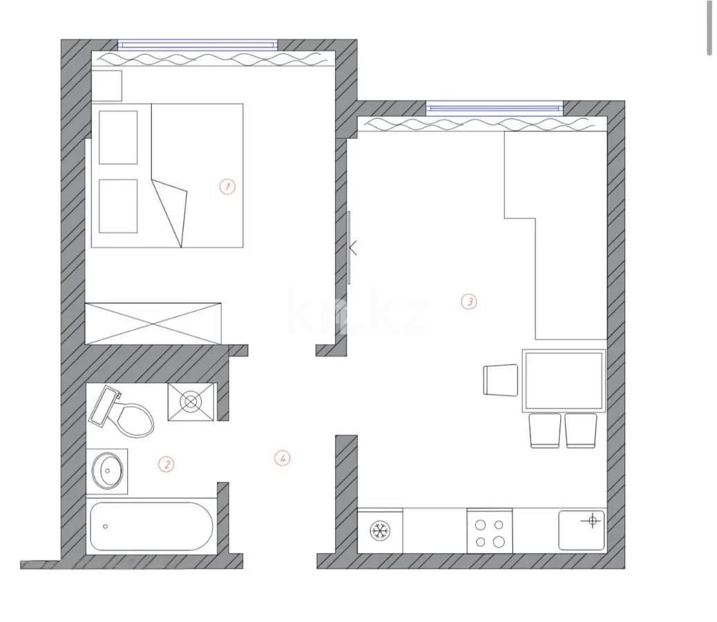 Продажа 2-комнатной квартиры, 40 м² - Продажа двухкомнатных квартир в блочном доме в Казахстане - страница 4 фото 7 из 7