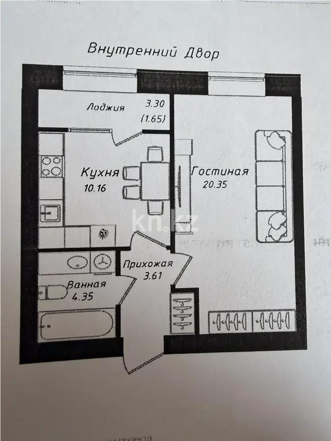 Продажа 1-комнатной квартиры, 40.12 м² - Продажа однокомнатных квартир в Астане - страница 33 фото 1 из 1