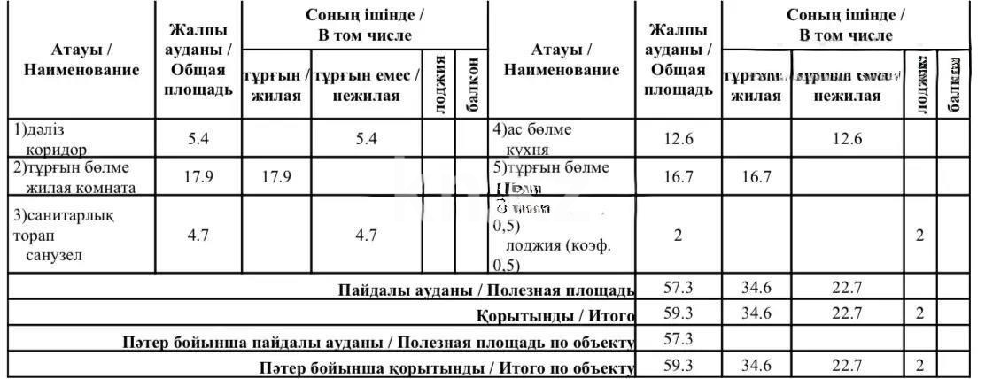 Продажа 2-комнатной квартиры, 59.3 м², ул. Айтматова, дом  33 стр в Астане - фото 2