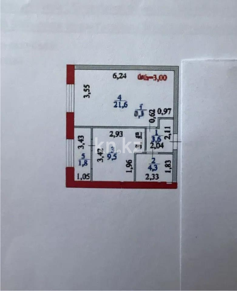 Продажа 1-комнатной квартиры, 40.8 м² в Астане