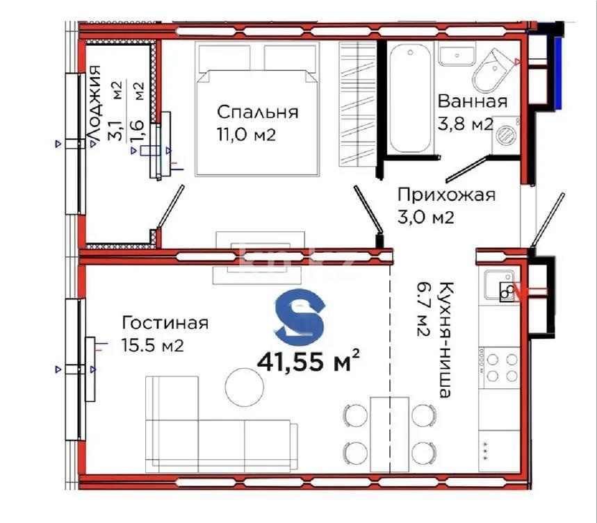 Продажа 2-комнатной квартиры, 42 м² - Продажа недвижимости в Астане - страница 33 фото 1 из 1
