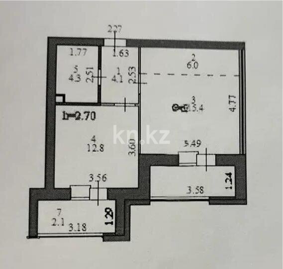 Продажа 2-комнатной квартиры, 46.9 м² в Астане - фото 6