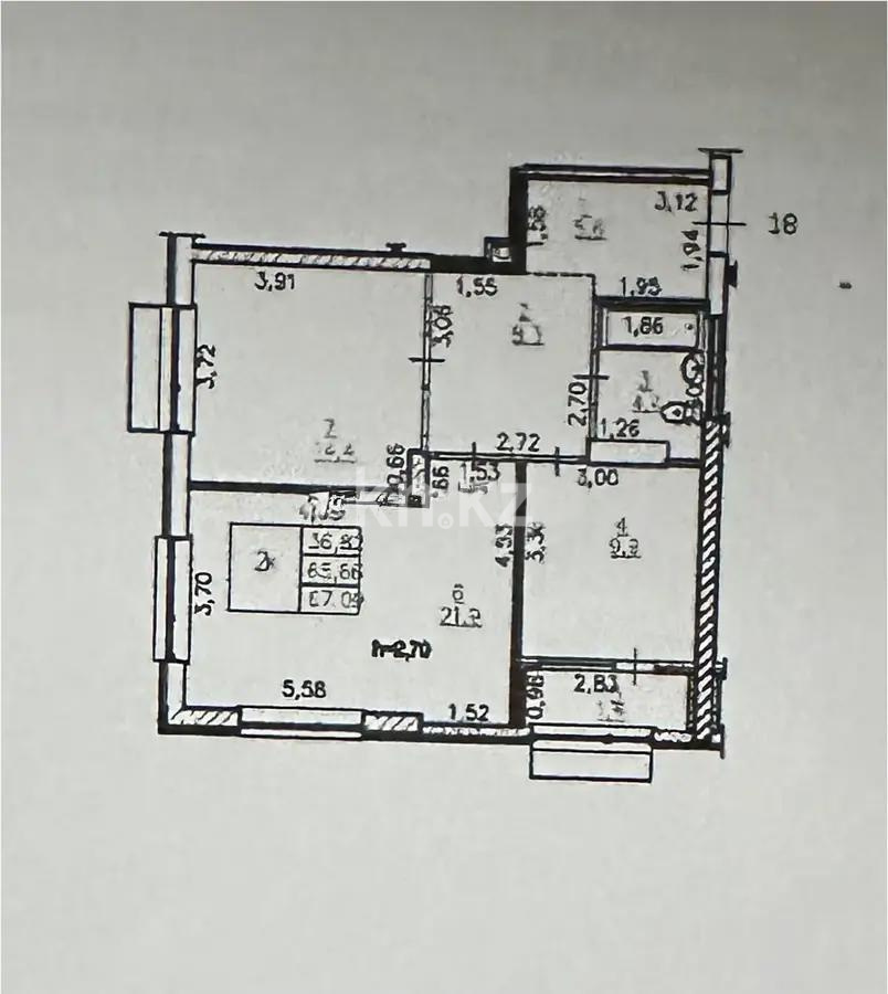 Продажа 2-комнатной квартиры, 65.9 м², ул. Момышулы, дом  5/4 - Продажа квартир в новостройках Алматы без посредников фото 1 из 1
