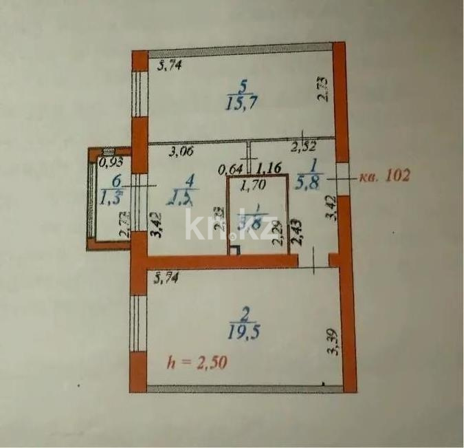 Продажа 2-комнатной квартиры, 56 м² в Астане - фото 5