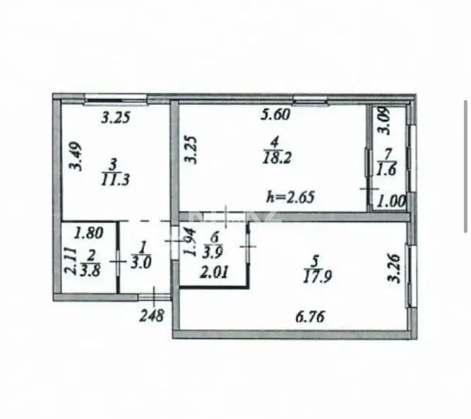 Продажа 2-комнатной квартиры, 59.7 м² - Продажа  двухкомнатных квартир в новостройках Астаны фото 7 из 7