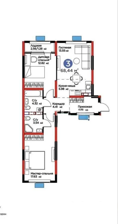 Продажа 3-комнатной квартиры, 70 м² в Алматы