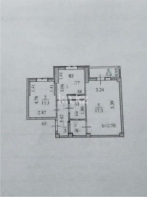 Продажа 2-комнатной квартиры, 48.1 м² в Астане
