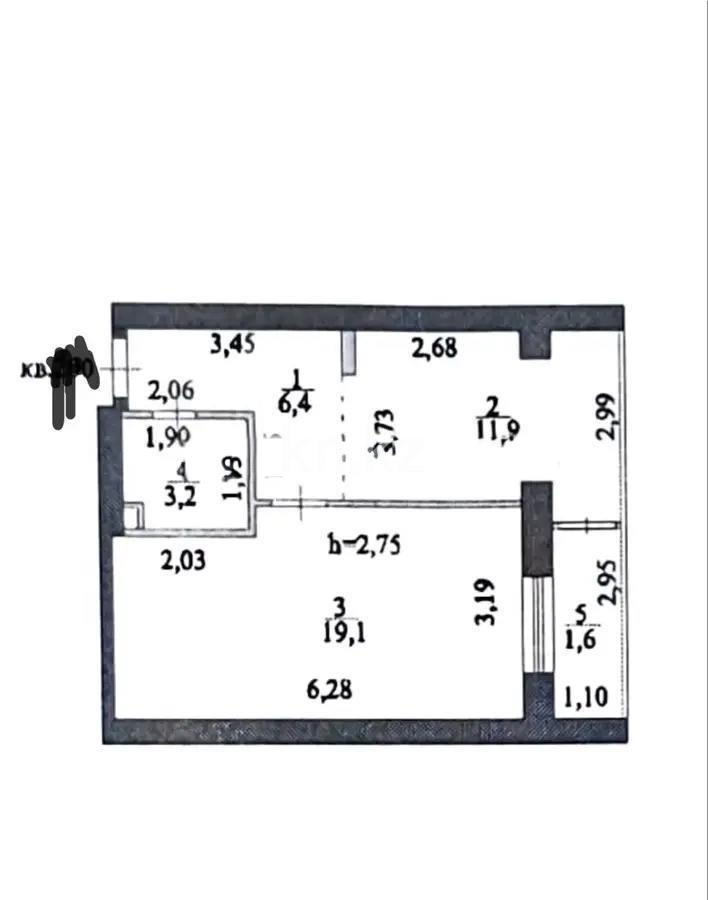 Продажа 1-комнатной квартиры, 42 м² - Недвижимость в Астане - страница 6 фото 5 из 5