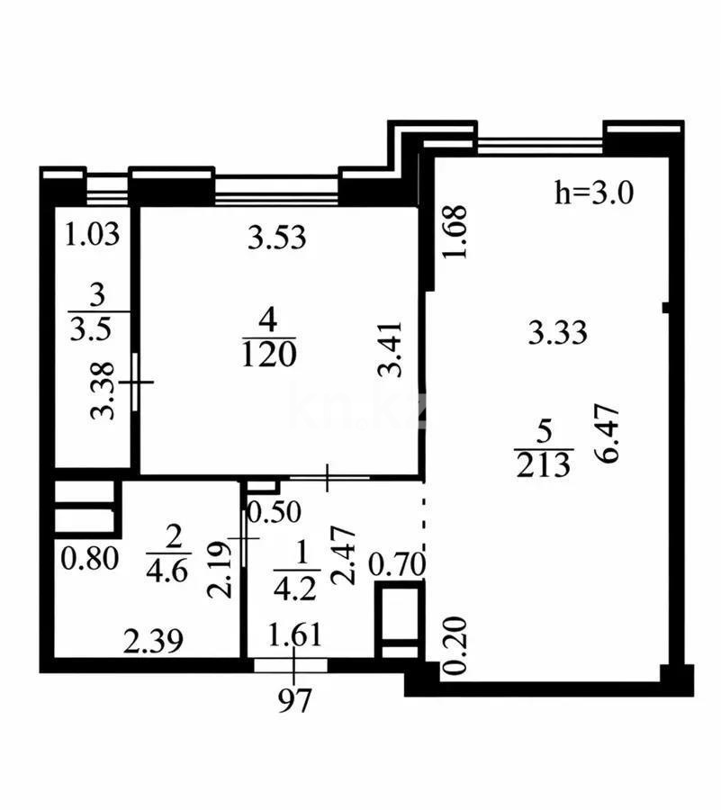 Продажа 2-комнатной квартиры, 47 м², пр. Улы Дала, дом  56/1 - Продажа квартир в Казахстане фото 1 из 1