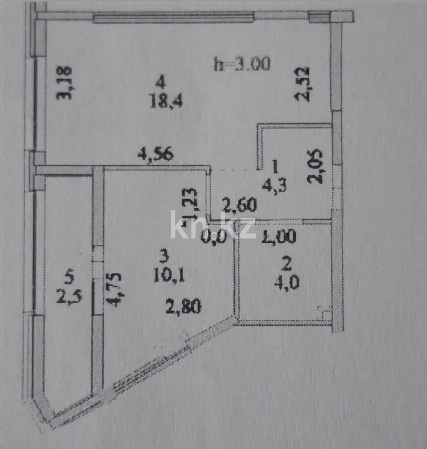Продажа 1-комнатной квартиры, 39.9 м², ул. Серкебаева, дом  22 - Продажа квартир в Казахстане фото 1 из 1