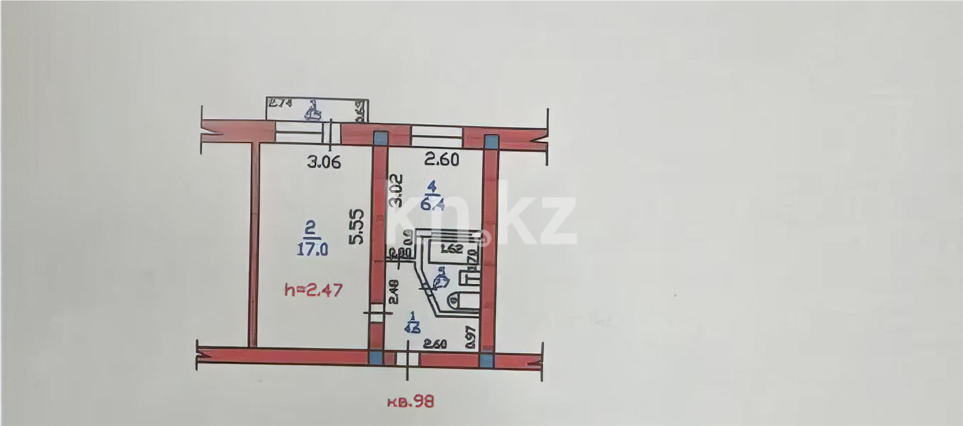 Продажа 1-комнатной квартиры, 31.2 м² в Алматы - фото 4