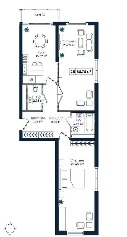 Продажа 3-комнатной квартиры, 85 м², пр. Абая, дом  118 - Продажа  трехкомнатных квартир в новостройках Алматы фото 1 из 1