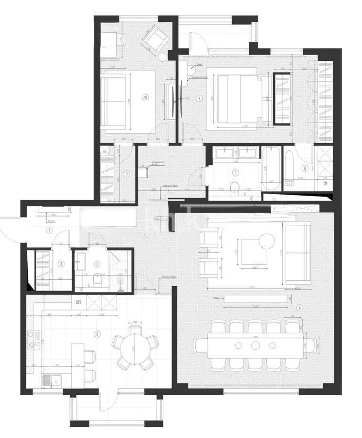 Продажа 3-комнатной квартиры, 145 м², ул. Акмешит, дом  19/1 - Продажа квартир в Казахстане фото 1 из 1