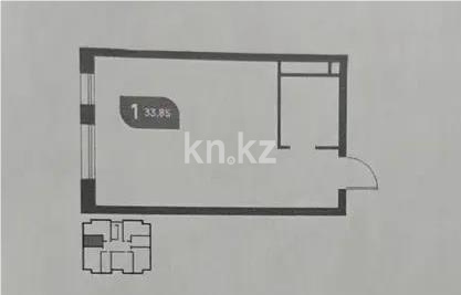 Продажа 1-комнатной квартиры, 33.85 м² - Продажа недвижимости в Алматы - страница 2 фото 2 из 2