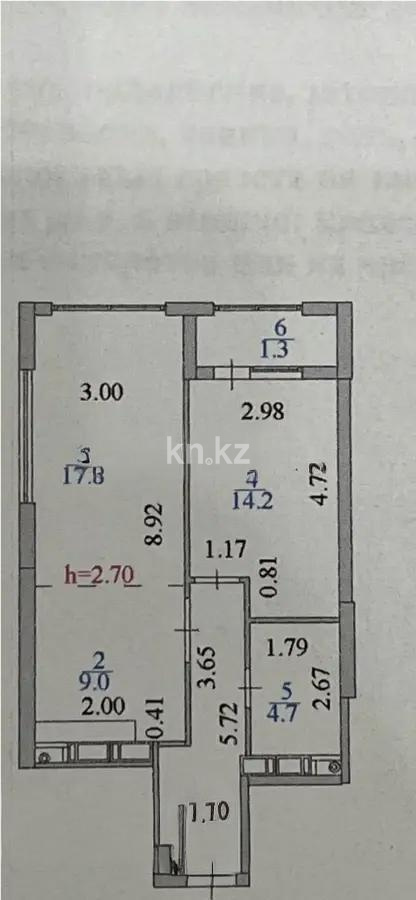 Продажа 2-комнатной квартиры, 53 м², ул. Баглановой, дом  6 в Астане - фото 4