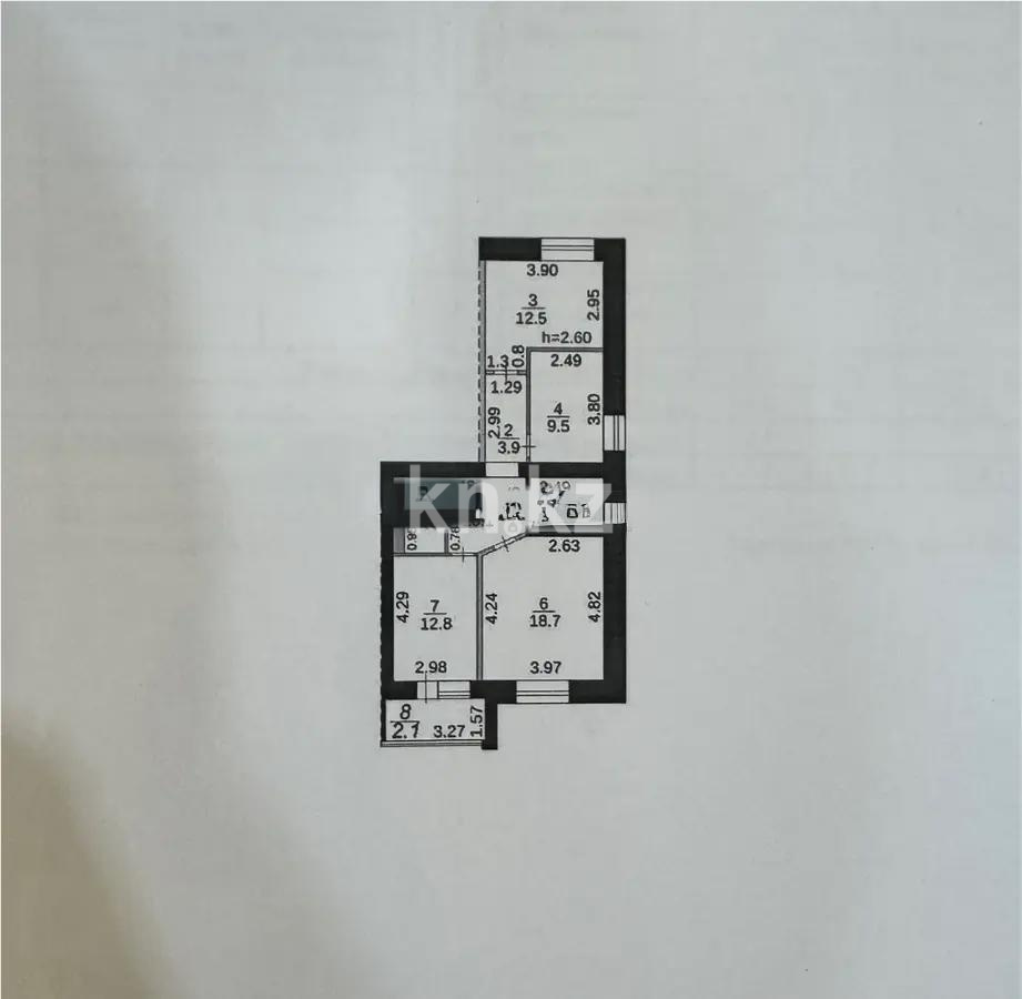 Продажа 3-комнатной квартиры, 75 м², ул. Дюсембекова, дом  53/8 в Караганде - фото 10