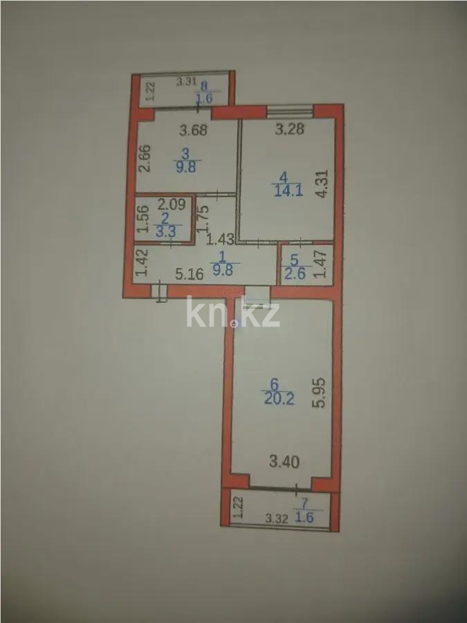 Продажа 2-комнатной квартиры, 64 м² - Продажа квартир в Караганде с фото - страница 2 фото 7 из 7