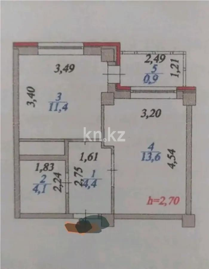 Продажа 1-комнатной квартиры, 33 м², пр. Тлендиева, дом  44/1 в Астане - фото 3