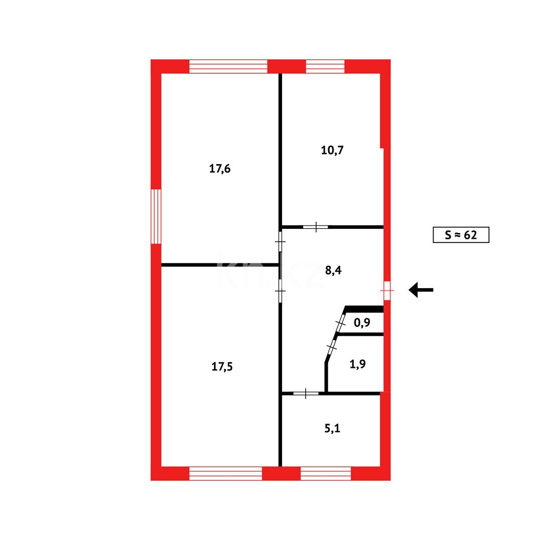 Продажа 3-комнатной квартиры, 62 м² в Темиртау - фото 14