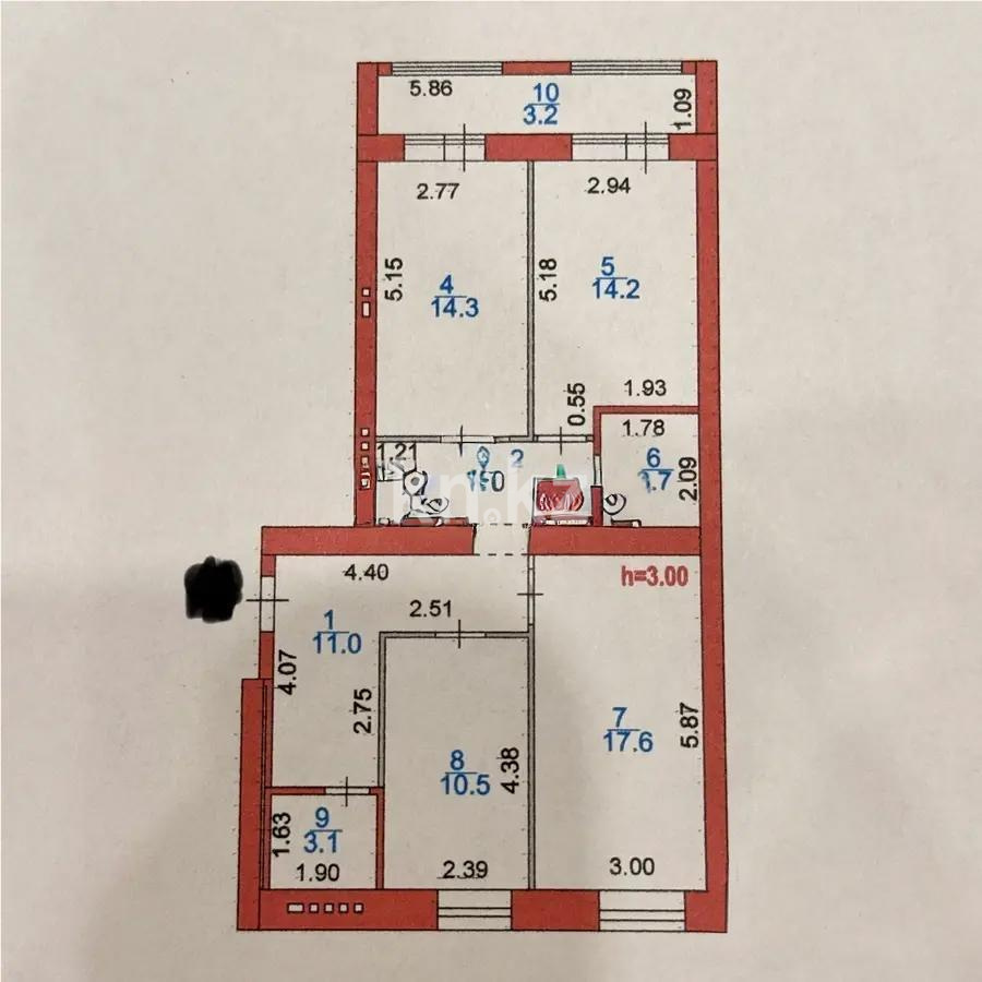 Продажа 3-комнатной квартиры, 86 м² - Продажа квартир в Казахстане - страница 6 фото 7 из 7