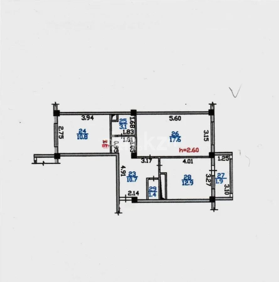 Продажа 2-комнатной квартиры, 58 м², ул. Бокина, дом  3/1 - Продажа  двухкомнатных квартир в Алматы фото 6 из 6