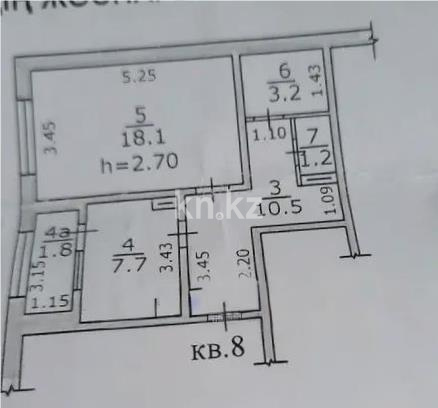 Продажа 1-комнатной квартиры, 44 м² - Продажа однокомнатных квартир в Жетысуском р-не Алматы фото 5 из 5
