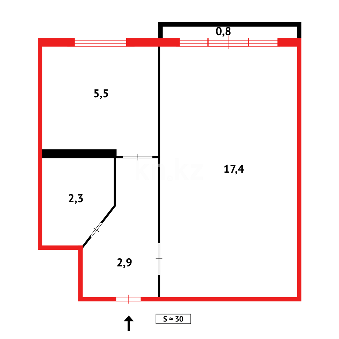 Продажа 1-комнатной квартиры, 30 м² в Темиртау - фото 7
