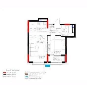 Продажа 2-комнатной квартиры, 46.5 м² в Астане - фото 6