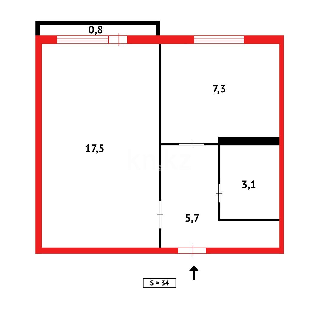 Продажа 1-комнатной квартиры, 35 м² в Темиртау - фото 8