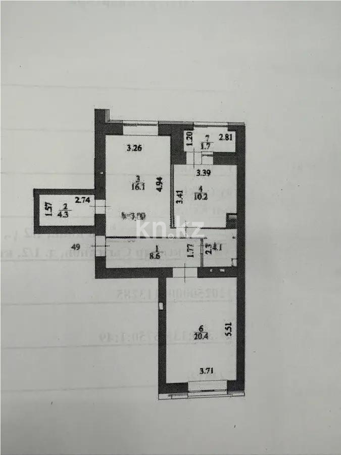 Продажа 2-комнатной квартиры, 65.4 м², ул. Сызганова, дом  1/2 - Продажа квартир в Астане фото 1 из 1