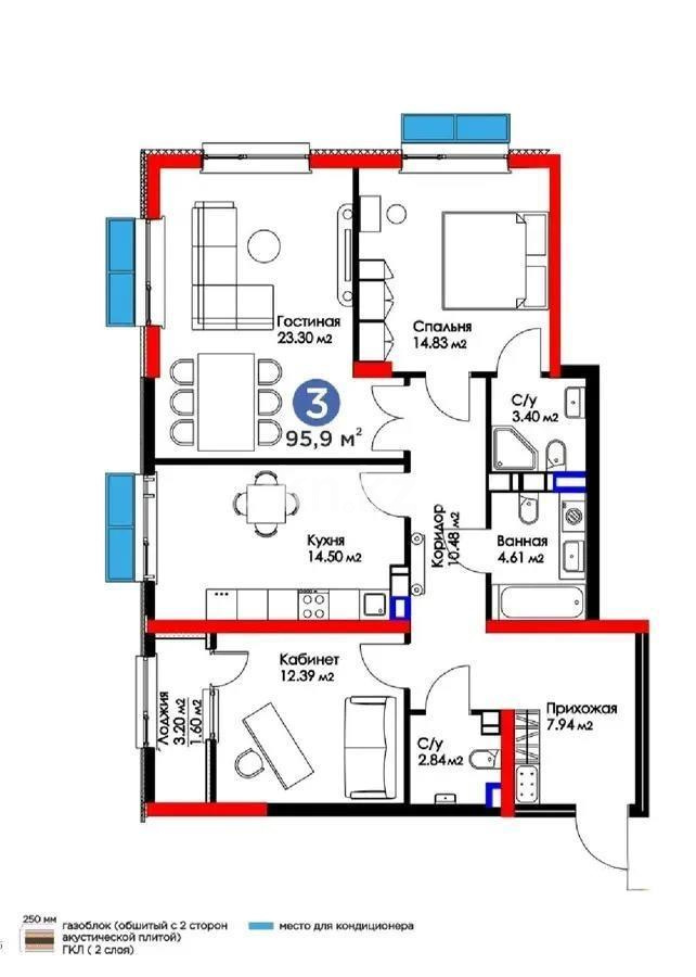 Продажа 4-комнатной квартиры, 96 м², мкр-н Гажайып, дом  11/15а - Продажа  четырехкомнатных квартир в новостройках Алматы фото 1 из 2
