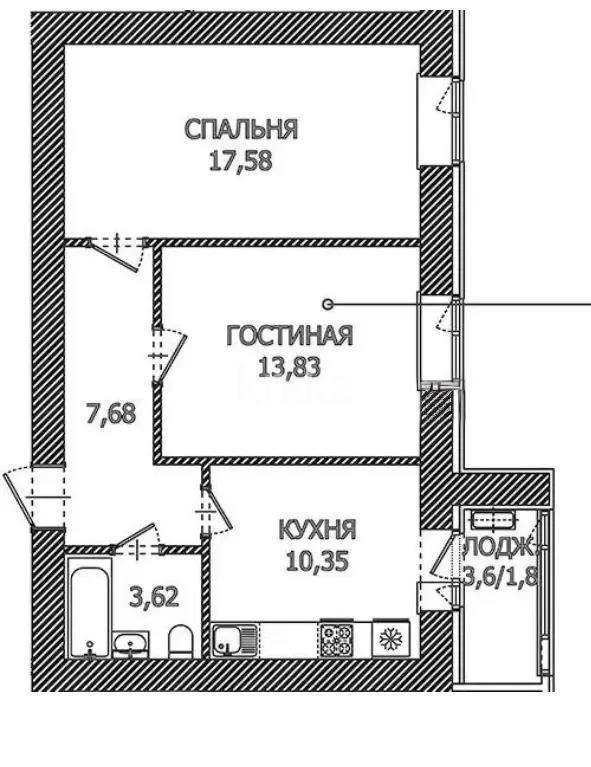 Продажа 2-комнатной квартиры, 55 м² - Продажа недвижимости в Астане - страница 4 фото 1 из 1