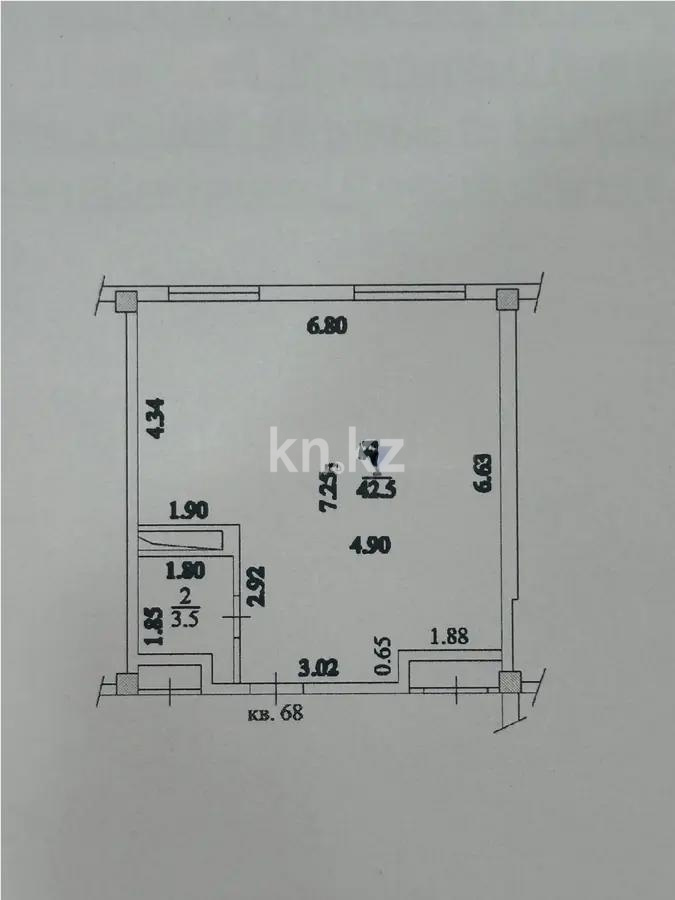Продажа 1-комнатной квартиры, 42 м², мкр-н 20, дом  46/3 - Продажа квартир в Алматы с фото фото 1 из 1
