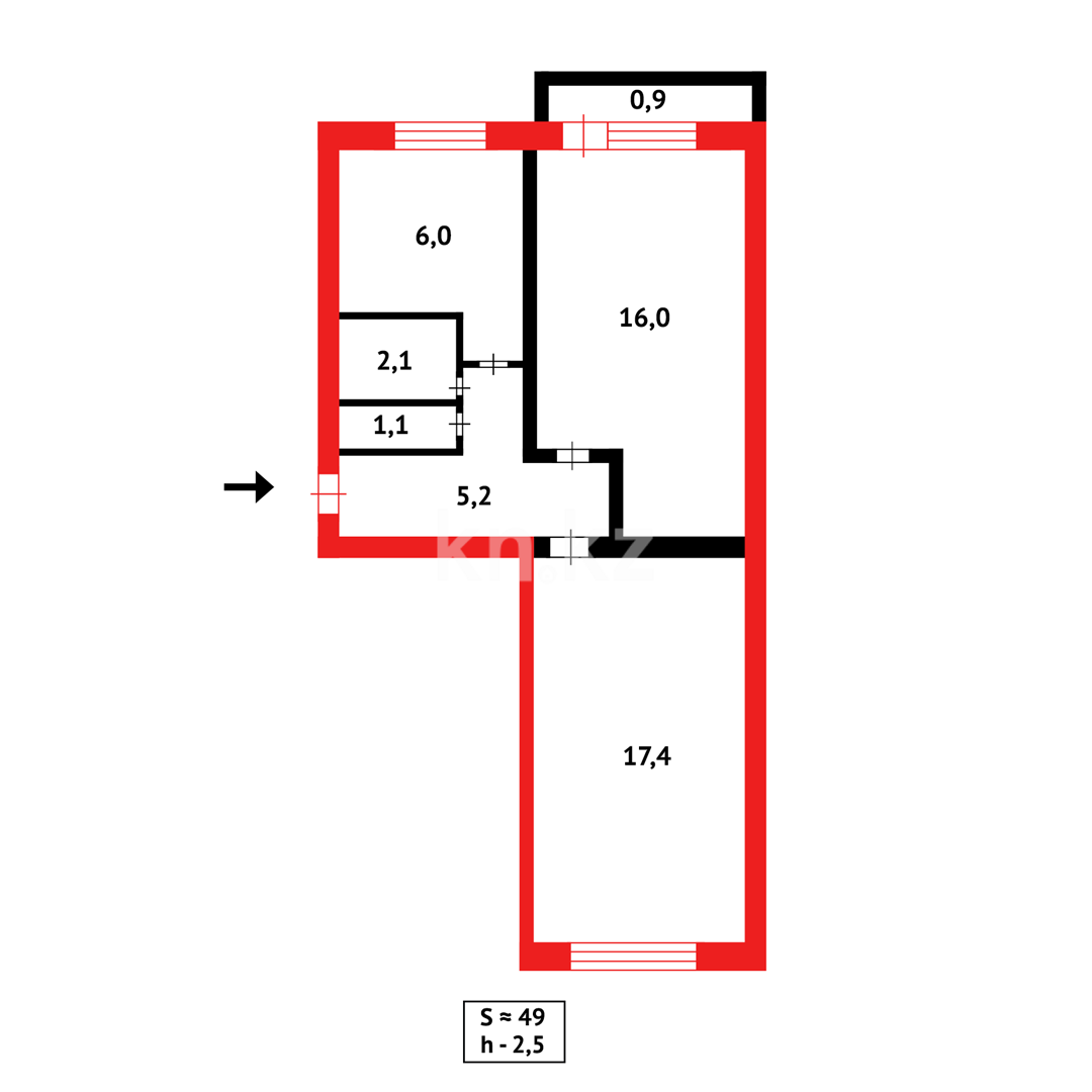 Продажа 2-комнатной квартиры, 48 м² в Абае - фото 10