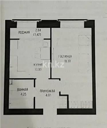 Продажа 1-комнатной квартиры, 38.78 м², ул. Серкебаева, дом  49 - Продажа квартир в Астане фото 1 из 1
