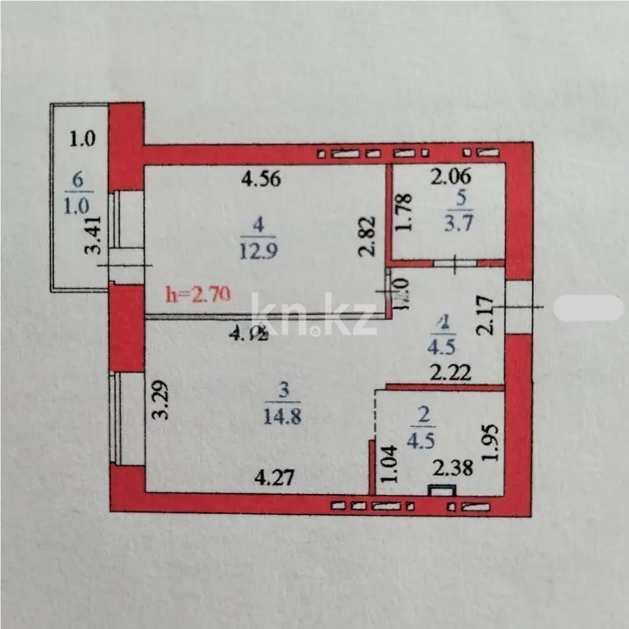Продажа 2-комнатной квартиры, 43 м², пр. Кудайбердыулы, дом  23 - Продажа квартир в Астане без посредников фото 6 из 6