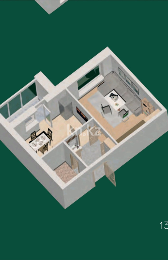 Продажа 1-комнатной квартиры, 45 м², ул. Академическая, дом  9/10 - Продажа  однокомнатных квартир в Караганде фото 6 из 21