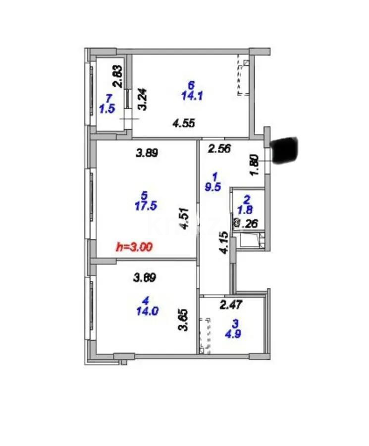 Продажа 2-комнатной квартиры, 64 м², пр. Туран, дом  39/2 стр - Продажа  двухкомнатных квартир в Астане без посредников с фото фото 1 из 1