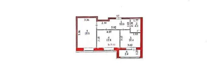 Продажа 2-комнатной квартиры, 57.6 м² в Астане