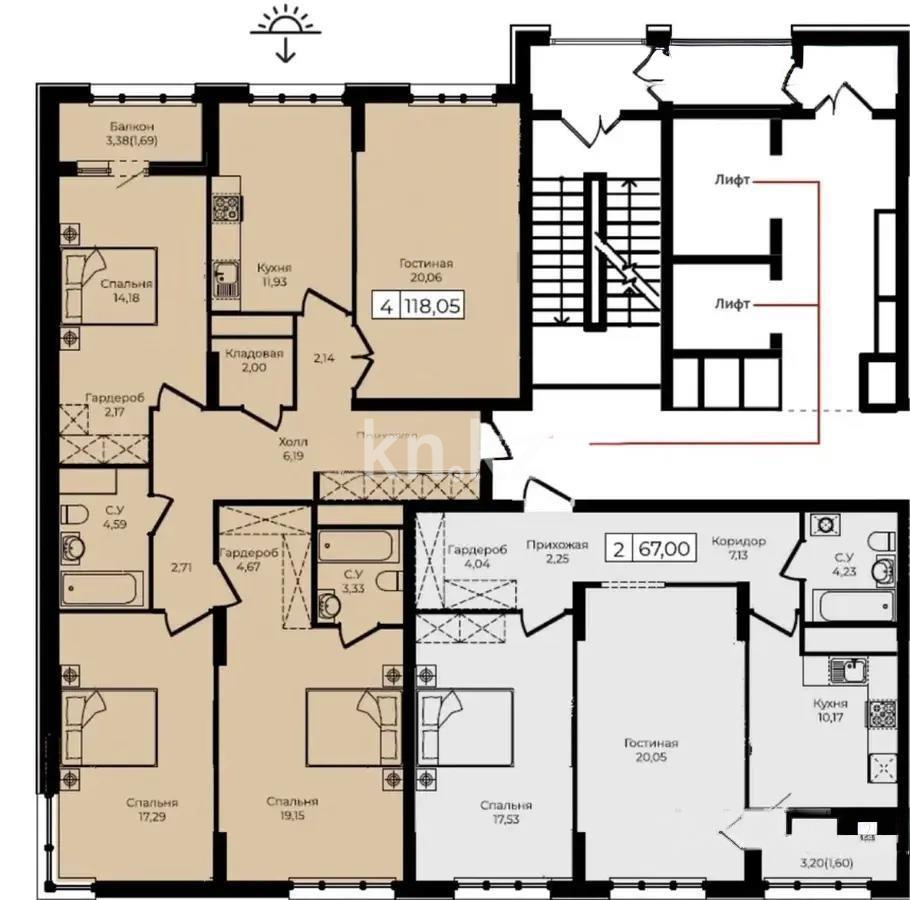 Продажа 4-комнатной квартиры, 118 м², ул. Анет баба, дом  4 - Продажа  четырехкомнатных квартир в новостройках Астаны без посредников фото 1 из 1