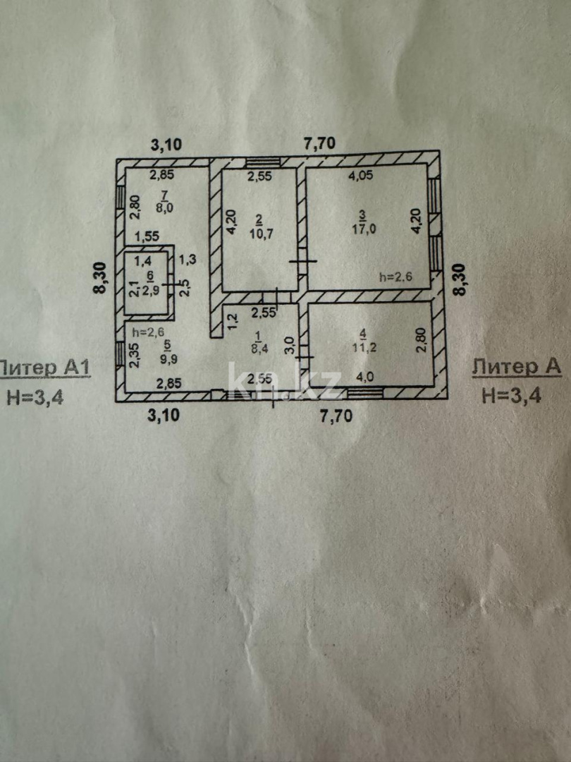 Продажа 4-комнатного дома, 70 м², Можайского, дом  25 - Продажа квартир в Шымкенте фото 25 из 25
